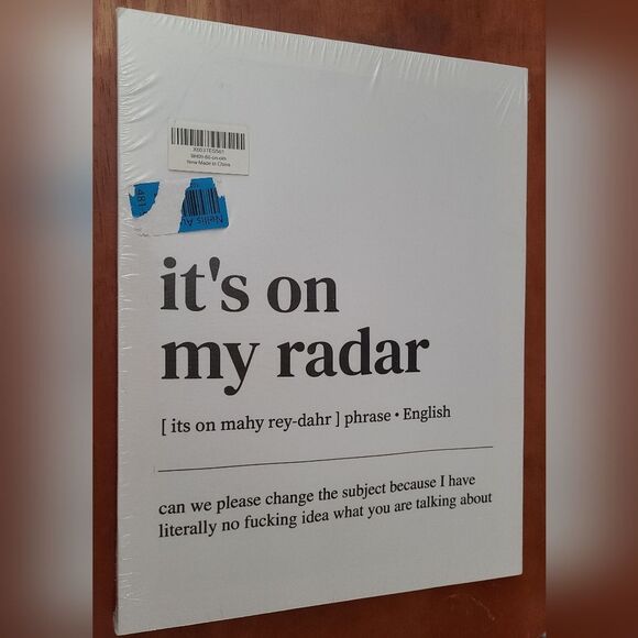 It's on My Radar Definition Canvas Wall Art Poster Print Gift, Office Painting - Picture 1 of 2
